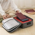 thumbnail image 4 of Fwttom Home Document Storage Bag Large Capacity Household Certificate Passport Card Bag Waterproof Folder File Organising Storage Bag, 4 of 6