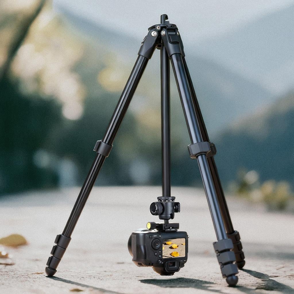 Adjustable Camera Tripod Aluminum Alloy Construction For Live Streaming Photography With Rotatable Head