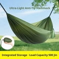 thumbnail image 3 of Camping Hammock, Camping Essentials, Lightweight Portable Double & Single Hammock with Tree Straps, Camping Gear for Outside Hiking Camping Beach Backpack Travel, 3 of 7