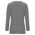 thumbnail image 4 of MeetoTime T-Shirts Décontractés à Manches Longues pour Femmes Automne Tunique Ample Col Rond Froncé, 4 of 7