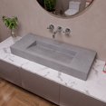 thumbnail image 1 of ABCO48R 48" Solid Concrete Rectangular Countertop Sink, 1 of 5
