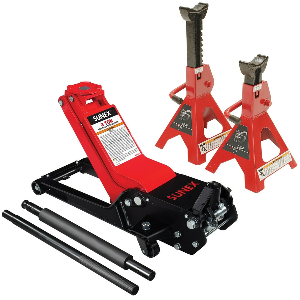 Sunex 3Ton Low Rider Service Jack/Jack Stands Combo