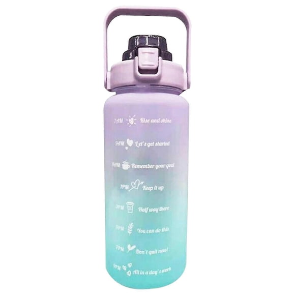 Outdoor Water Bottle Time Marker 2l Motivational Bottle Gifts (Purple)