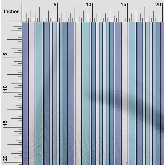 oneOone Organic Cotton Poplin Twill Fabric Multicolor Stripe Printed Craft Fabric BTY 42 Inch Wide