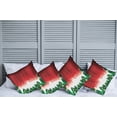 thumbnail image 2 of Ambesonne Christmas Throw Pillow Cover 4 Pack, Xmas Theme, 18", Red Green White, 2 of 5