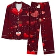 thumbnail image 7 of Iyufng Womens Pajama Sets Long Sleeve,Valentine's Day Pajama Sets for Women Plus Size,Sleepwear Sets,2 Piece Womens Plus Loungewear with Pockets V-Neck Valentines Love Heart Pjs S-XXXL, 7 of 7