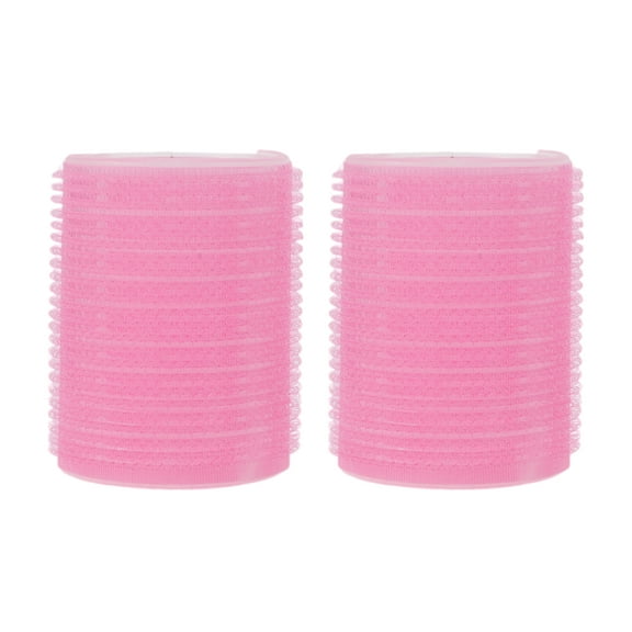 Unique Bargains 2pcs Durable Large Bangs Hair Rollers for Women 2.76"x1.97" Pink