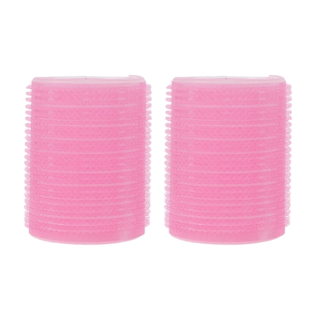 Rulos para Cabello Grandes y Duraderos de 2 Piezas para Mujeres 2.76"x1.97" Rosa