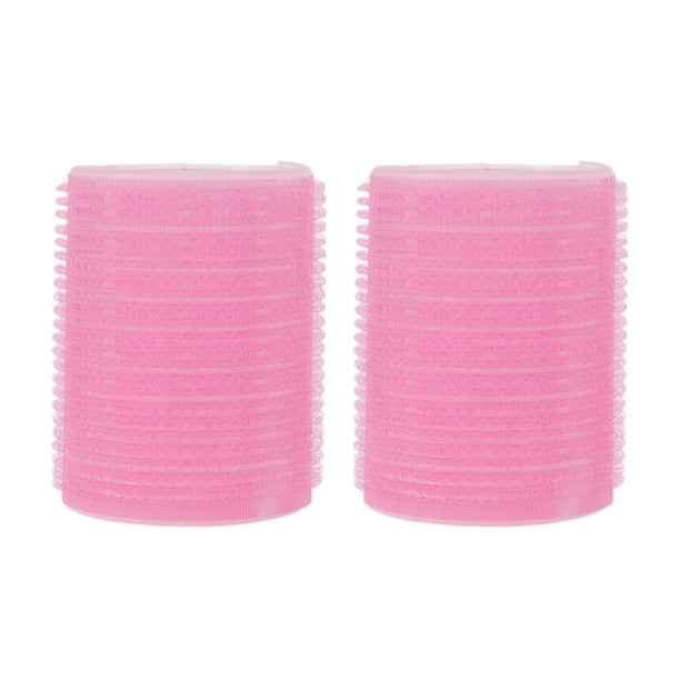 Rulos para Cabello Grandes y Duraderos de 2 Piezas para Mujeres 2.76"x1.97" Rosa