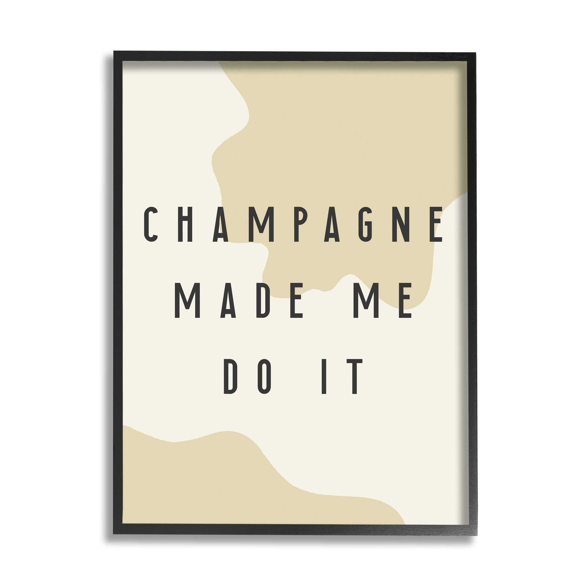 Stupell Industries Champagne Made Me Do It Wine Abstract Pattern, 16 x 20, Design by Daphne Polselli