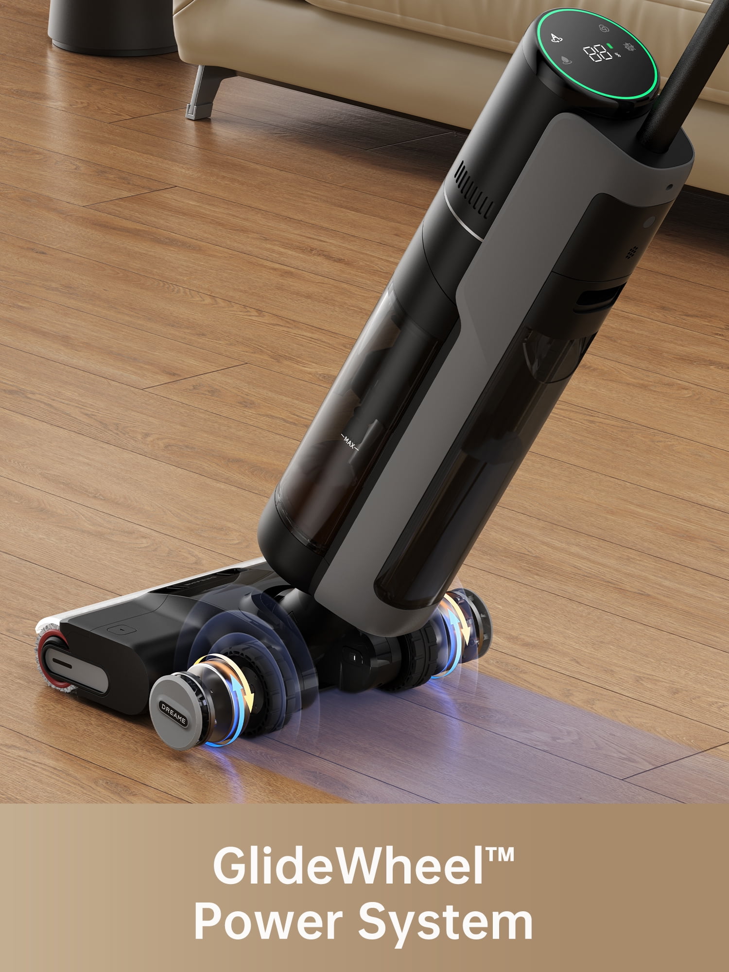 Dreame H13 Pro Wet Dry Vacuum Cleaning Bundle, Smart Floor Cleaner Vacuum Mop for Hard Floors, 140°F Brush Wash, Hot Air & Dual Rotation Self-Cleaning, GlideWheel Power System, 1 more Filter