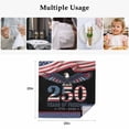 thumbnail image 5 of 250 Years USA Flag Cloth Napkins, Independence Day Eagle Anniversary Washable and Reusable Dinner Napkins Set of 2, Table Napkin for Kitchen Party Birthday Wedding Hotel Housewarming 20"x20", 5 of 9