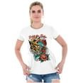 thumbnail image 3 of Break the Rules Japanese Mask Tattoo Womens Fitted Plus Size Graphic Tee Brisco Brands 3X, 3 of 5