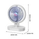 thumbnail image 2 of Ventilador pequeño portátil de escritorio con luz nocturna recargable USB 2023, mini ventilador de ciclo silencioso, 2 of 2