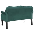 thumbnail image 4 of vidaXL Bench with Cushions Dark Green 120.5x65x75 cm Velvet, 4 of 6