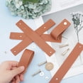 thumbnail image 3 of Imitation Leather Cabinet Handle Pull Knob with Screws Accessories Sienna 174x26x1.6mm Hole: 1.3mm, 3 of 7