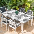 thumbnail image 2 of Black White Motorcycles Table Cloths for 6 Foot Rectangle Tables, Modern Hand-Painted Vehicles Patio Waterproof Elastic Fitted Tablecloths, Washable Rectangular Table Cover for Camping, 2 of 8