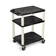 thumbnail image 2 of Luxor 300 lb. 24" x 18" 3-Shelf Putty Utility Cart, 2 of 2
