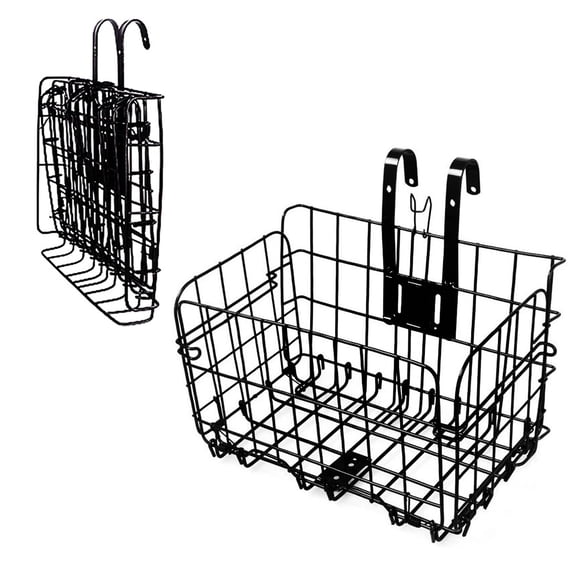 Cesta plegable para bicicleta Hamiledyi, elevable en la parte delantera y trasera