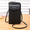 thumbnail image 2 of Sonducket Bolsa de cuero para teléfono móvil con almacenamiento optimizado y múltiples bolsillos que se adapta a todos los tamaños de Bolsas de mensajero y de hombro gris, 2 of 6