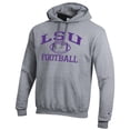 thumbnail image 2 of Men's Champion Heather Gray LSU Tigers Football Icon Pullover Hoodie, 2 of 3