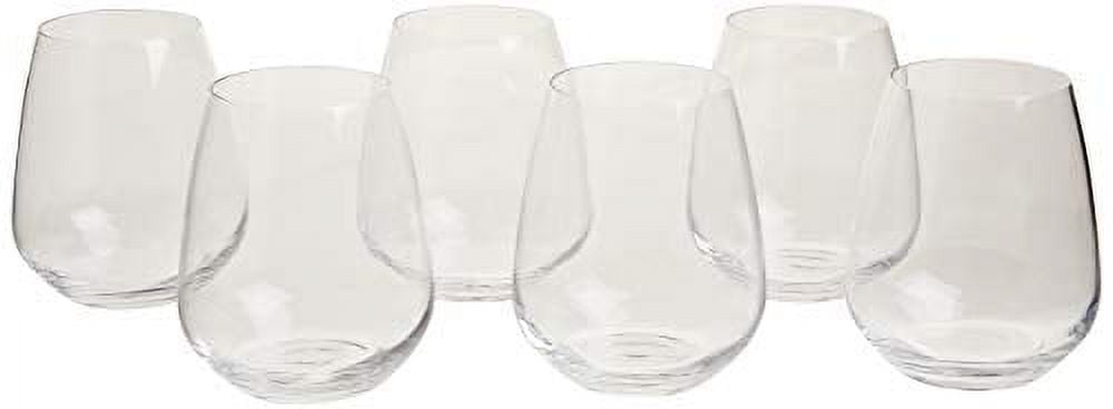 Luigi Bormioli Atelier Stemless Cabernet Wine Glass 23-1/4-Ounce, Set of 6