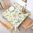 thumbnail image 2 of Yellow Lemon Fruit Olives White Pattern Square Tablecloth,Waterproof Square Table Cover,Wipeable Spillproof Washable Table Cover for Home Kitchen Party Decor 42"X42"(107x107cm), 2 of 6
