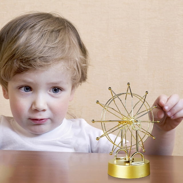 As shown Perpetual Motion Desk Toy, Revolving Balls Physics Science Gadget For Office Decor, No Battery Needed