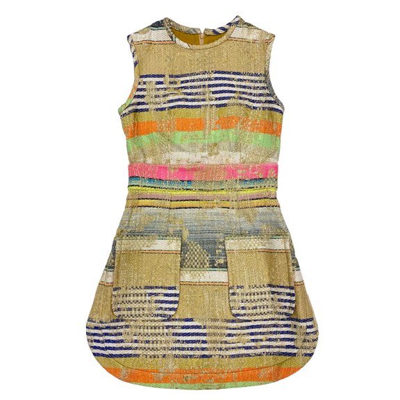 Hanley Mellon Women's Sleeveless Linen Blend Tea Dress 4 Multicolor
