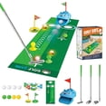 thumbnail image 1 of Pro-Grade Automatic Ball Return Putting Mat Set, Indoor/Outdoor Practice Kit 3 Steel Putters, Alignment with, 1 of 4