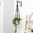 thumbnail image 3 of Ksopiavobs Macrame Plant Hanger Indoor Hanging Planter Basket with Wood Beads Decorative Flower Pot Holder No Tassels for Indoor Outdoor Boho Home Decor 35 Inch, Black, Set of 2 (POTS NOT Included), 3 of 7