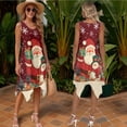 thumbnail image 6 of Psesaysky Matching Christmas Outfits for Couples Happy Santa Claus Snowman Dresses and Shirts for Couples Ugly Christmas Costume Sleeveless Flowy Sun Dresses and Shirt for Men, 6 of 7