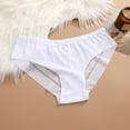 thumbnail image 2 of Diufon Womens Underpant Solid Color Half Coverage Soft Brief Elastic Bow Waist Panties, 2 of 3