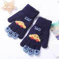 thumbnail image 2 of HBFAGFB Kids Knit Gloves Children Winter Writing Gloves for Primary School Students Riding Navy, 2 of 2