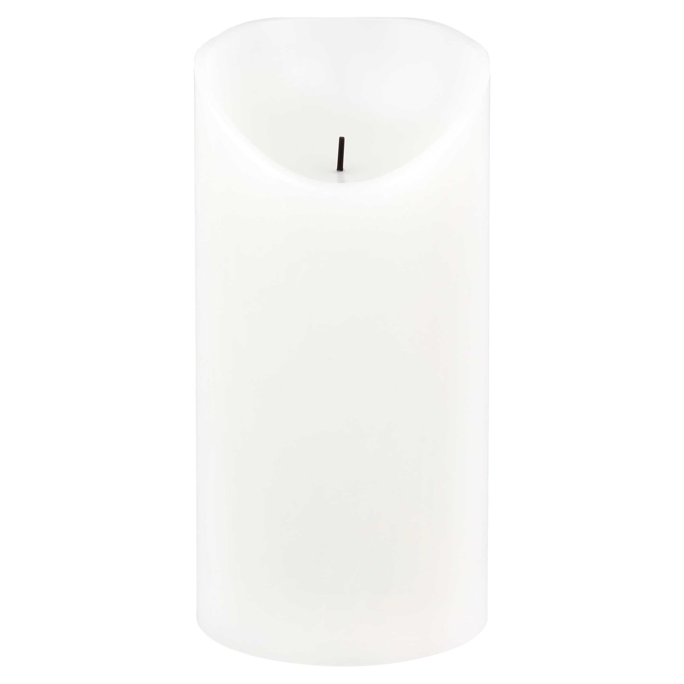 Mainstays Unscented Flameless LED Pillar Candle, White, 4 x 8 in