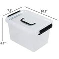 thumbnail image 3 of 8 Quart Plastic Storage Clear Latch Boxes, Clear Containers with Lids and Handles, 6 Packs$$Home Decor, Kitchen, & Other, 3 of 7