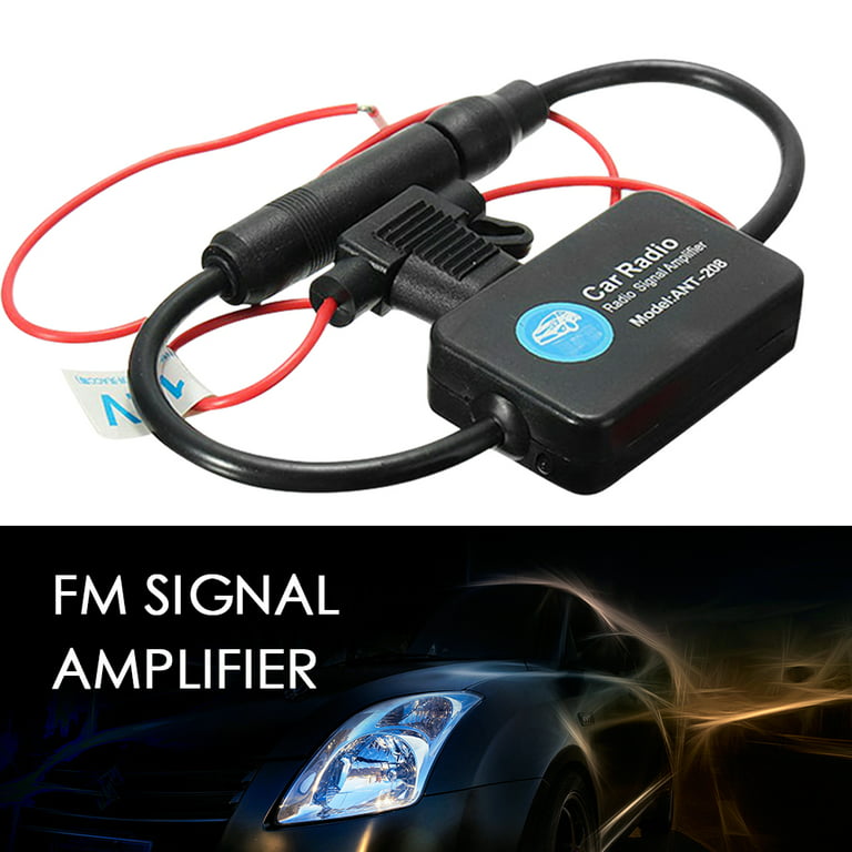 1~7PCS Universal Practical FM Signal Amplifier Anti-interference Car  Antenna Radio Universal FM Booster Amp Automobile Parts