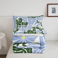 thumbnail image 5 of Homewish Boho Daisy Floral Full Size Comforter Sets,Abstract Artwork Bedding Comforter Set,Blue Green,Polkadot Reversible,3 Pieces,1 Comforter and 2 Pillowcases, 5 of 7