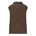 thumbnail image 5 of LIBRCLO Vest for Women Puff Sleeveless Quilted Jacket Stand Collar Zipper Coat Warm Outerwear with Pockets, 5 of 6