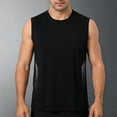 thumbnail image 2 of Cmfcve Mens Side Mesh Workout Tank Big & Tall Regular Fit Crewneck T Shirts Sleeveless Gym Muscle Tee with Ventilation, 2 of 6