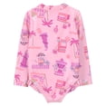 thumbnail image 3 of Carter's Child of Mine Toddler Girl Rash Guard Swimsuit, One-Piece, Sizes 12M-5T, 3 of 6