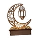 thumbnail image 1 of Lámpara de noche artesanal para Eid, luz LED con forma de luna de madera 3D hecha a mano, decoración para Ramadán Linterna, 1 of 9