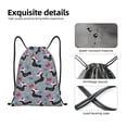 thumbnail image 4 of Balery Christmas Hat Dachshund Pattern Drawstring Backpack Bag Sport Gym Sackpack Cinch Bags Pattern Drawstring Backpack Bag Sport Gym Sackpack Cinch Bags -Small, 4 of 6