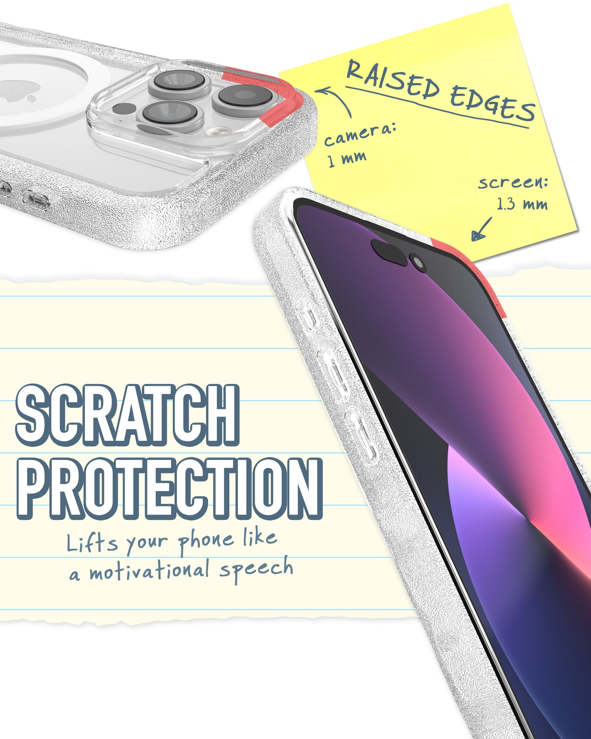 Smartish iPhone 15 Slim Case - Gripmunk Compatible with MagSafe [Lightweight + Protective] Thin Grip Cover with Microfiber Lining - Clearly Clear