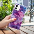 thumbnail image 5 of Dteck Phone Case for Apple iPhone 11 6.1 inch,Marble Stone Design Pattern TPU Soft Silicone Shockproof Ultra Slim Thin Anti-scratch Back Case Cover,Purple Marble, 5 of 5
