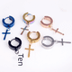 thumbnail image 5 of Pendientes de cruz de estudiante masculino personalizados de acero de titanio simples a la moda, pendientes de botón, juego de botones de cruz, 5 of 5