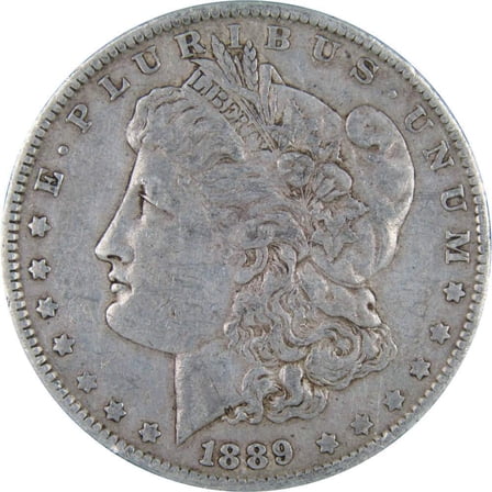 1889 Morgan Dollar VF Very Fine 90% Silver $1 US Coin Collectible