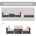 thumbnail image 6 of RELAX4LIFE 2-Piece Wicker Armless Sofa - PE Rattan Sectional Sofa Set w/Removable Cushions, All-Weather Sofa Chair Set for Porch, Balcony, Garden, Poolside, Outdoor Patio Sofa (Brown), 6 of 18