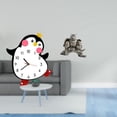 thumbnail image 2 of Reloj de pared de madera con diseño de pingüino de dibujos animados, figura de búho, estatua, adorno de mesa, escultura para dormitorio, sala de estar, 2 of 8