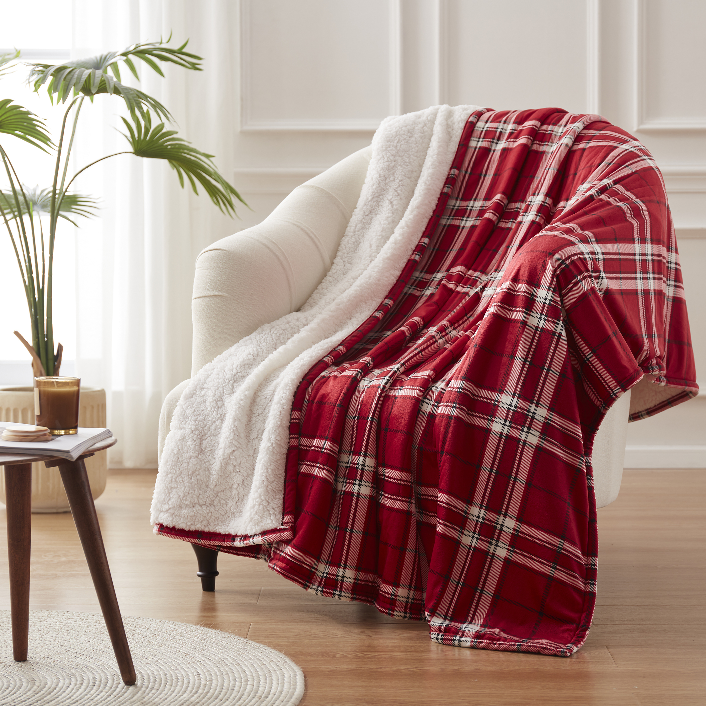 KATA Electric Blanket Heated Throw Blanket, Faux Fur to Sherpa Fast